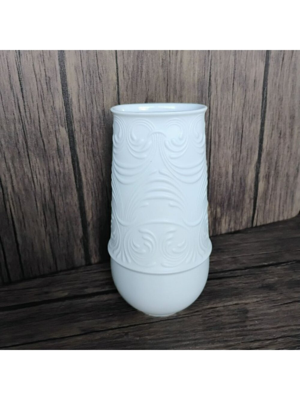 Bjorn Wiinblad White Porcelain Vase for Rosenthal Studio Line Winblad Signed 7"
